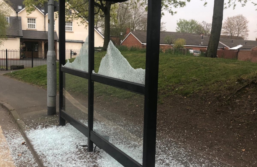 Bus Shelter vandalism