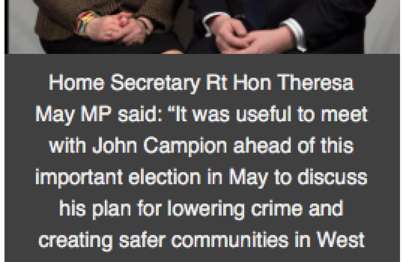 Home Secretary meets John Campion